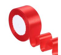 PATIKIL 1.5 Inches x 24 Yards Satin Ribbon Roll, Gift Wrapping Ribbon for Cutting Ceremony Kit Grand Opening Car Bow Chair Sash DIY Sewing Craft Wedding Party Decoration, Red