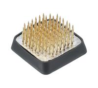 PATIKIL 1.5"x1.5" Flower Frog, Brass Flower Arrangement Holder Square Floral Pin Frogs Ikebana Arranger Tool for Vase Supplies Home Office DIY Craft, Gold