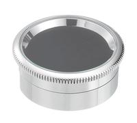 PATIKIL 1.57x0.6 Inch Gemstone Display Case, 1 Pcs Loose Diamond Display Box Serrated Pattern Jewelry Containers Holder with Clear Top Lids and Sponge for Diamonds Bare Stone, Silver Tone