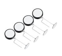PATIKIL 1.5m / 4.9Ft Retractable Remote Control Tether, 4 Pcs Security Remote Cable Lock Adjustable Cable Leash Length for TV Remote Control Gaming Controller, Black (Iron Cap)