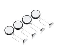 PATIKIL 1.5m / 4.9Ft Retractable Remote Control Tether, 4 Pcs Security Remote Cable Lock Adjustable Cable Leash Length for TV Remote Control Gaming Controller, Black (Curved Rubber Cap)