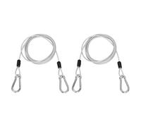 PATIKIL 1.5m Security Steel Cable with Snap Hook, 2Pcs PVC Coated Flexible Double Loop Wire Rope Bike Cable Lock Security Chain for Outdoor Travel Luggage, Clear