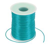 PATIKIL 1.5mm x 109 Yard Nylon Satin Cord, Nylon Beading String Knotting Cord Chain Braided Rope for Bracelets Jewelry Trim Chinese Knot, Turquoise Blue