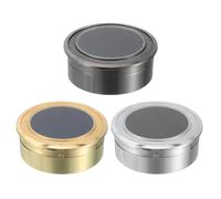 PATIKIL 1.5x0.6 Inch Gemstone Display Case, 3 Pcs Diamond Display Box Elegant Jewelry Containers Holder with Clear Top Lids and Sponge for Diamonds Bare Stone, Black/Silver Tone/Gold Tone