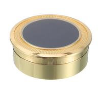 PATIKIL 1.5x0.6 Inch Gemstone Display Case, 3 Pcs Loose Diamond Display Box Elegant Pattern Jewelry Containers Holder with Clear Top Lids and Sponge for Diamonds Bare Stone, Gold Tone