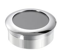 PATIKIL 1.5x0.6 Inch Small Gemstone Display Case, 1 Pcs Loose Diamond Display Box Simple Jewelry Containers Holder with Clear Top Lids and Sponge for Diamonds Bare Stone, Silver Tone