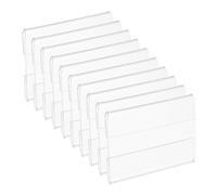 PATIKIL 1.5x2.5" Wall Mount Acrylic Sign Holder, 10Pcs Advertisement Display Frame with Tape Adhesive for Office Home Store Restaurant, Clear