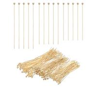 PATIKIL 1.6/1.8/2Inch Ball Pins, Jewelry Making Headpins Straight Pins Findings Bendable for DIY Craft Bracelet Necklace Earring Pendant Making Supplies-600Pcs(Light Gold)