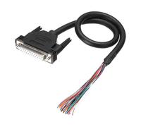 PATIKIL 1.6 ft 26AWG DB25 Female Connector to Bare Wire END RS232 25-Pin Serial Extension Cable Double Shielded Gold Plated Female Connector, Black