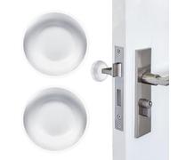 PATIKIL 1.6 Inch Door Stoppers for Wall Protector, 2 Pcs Silicone Door Knob Bumpers Strong Adhesive Flat Wall Shield Cushion for Doors Handle Cabinet Furniture, Clear