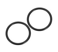 PATIKIL 1.6 Inch Metal O Ring, 2 Pcs Seamless Solid 304 Stainless Steel Rings for DIY Crafts Bags Dream Catcher Dog Leashes Wall Plant Hangers, Black 4mm x 40mm