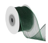 PATIKIL 1.6 Inch Metallic Wire Ribbon, Christmas Wired Sheer Ribbon Wired Wavy Roll Metallic for Bows Gift Wrapping Wreaths Party Home Decor Crafts Christmas Tree, 10 Yard(Dark Green)
