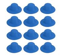 PATIKIL 1.6 Inch Mini Formal Hats, 12 Pcs Miniature Doll Hats Mini Top Hat for Crafts Hair Accessories Decorate Doll Snowman, Dark Blue