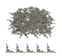 PATIKIL 1.6 x 1.6 Inches Metal Book Corners Protector, Pressure Angle Vintage Iron Triangle Decorative Trim Corner for Notebook Scrapbooking Albums - 80pcs (Bronze)