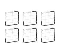 PATIKIL 1.6"x1.6" Acrylic Stamp Block, 6Pcs Clear Stamping Block with Grid Lines Decorative Mounting Blocks Square for Scrapbooking DIY Crafts Card Making