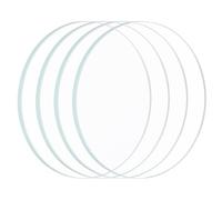 PATIKIL 1.65" Dia LED Lens, 4 Pcs Polished Edge Flashlight Replacement Parts Glass Lens for Light Source Lens Replacement, Transparent