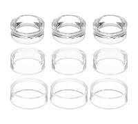 PATIKIL 1.7"/1.2"/0.6" Round Baseball Stand, 9 Pcs Acrylic Sphere Holder Crystal Sphere Holder Clear Ball Display Stands for Golf Ball Softball Marbles Collections Crystal Balls