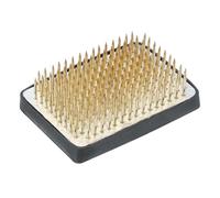 PATIKIL 1.7"x2.4" Flower Frog, Brass Flower Arrangement Holder Square Floral Pin Frogs Ikebana Arranger Tool for Vase Supplies Home Office DIY Craft, Gold