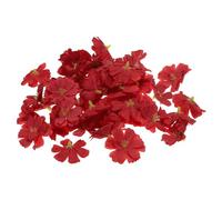 PATIKIL 1.77" Artificial Plum Blossom Flower Heads, 30 Pack Silk Plum Blossom Fake Flowers Heads for Wedding Floral Bouquet Decoration DIY Craft Making, Red