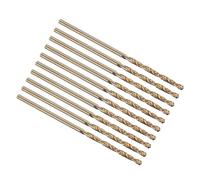 PATIKIL 1.7mm Drill Bit #51, Micro Number Small Bits 4341 High-Speed Steel 118° Gold for Soft Thin Metal Steel Wood Acrylic - 10 Pack