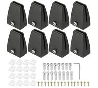PATIKIL 1.7x1.3x2.4" Desk Divider Support Clamp, 8 Pcs Aluminum Desk Shield Clamp Desk Divider Partition Clamp Sneeze Guard Clamp Bracket for Office Home Desk Panel, Black