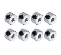 PATIKIL 1/8" Bore Axle Shaft Collars, 8Pcs Carbon Steel Screw Shaft Collars for Wheelbarrow Industry Machine Tools Agricultural Implements, Silver