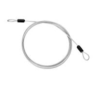 PATIKIL 1/8" Dia Vinyl Coated Stainless Steel Cable with Loops, 6.6ft (79") Flexible Wire Rope Security Chain Lanyard Lock for Outdoor Stage Lighting Luggage Lock, Transparent