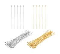 PATIKIL 1.8 Inch Ball Pins, Jewelry Making Headpins Straight Pins Findings Bendable for DIY Craft Bracelet Necklace Earring Pendant Making Supplies-400Pcs(Silver Gold)