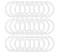 PATIKIL 1.8 Inch Dream Catcher Rings, 24 Pcs Plastic Macrame Wreath Floral Round Ring Hoop for Home Car DIY Craft Wedding Wall Hanging Decorations, White