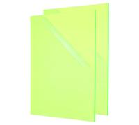PATIKIL 1/8 Inch Thick Acrylic Sheets, 2Pack 16x12 Inch Plastic Sheet Colorful Board Panel for Sign, DIY, Painting, Art Craft, Fluorescent Green