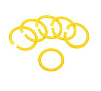 PATIKIL 1.8" OD 1.4" ID Loose Leaf Rings, 25 Pack Binder Ring Plastic O Rings for Book DIY Scrapbook Notebook, Yellow