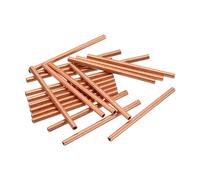 PATIKIL 1/8" OD x 0.5mm Thickness x 50mm Length 99.9% Copper Crimp Tube Beads, 20 Pcs T2 Pure Copper Seamless Round Pipe Tubing Beading Cord Wire Ends for Refrigeration HVAC