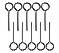 PATIKIL 1/8" Standard Hex Dogging Key, 10 Pack Solid Steel Wrench Door Key with O-Ring Full Loop for Crash Bar, Push Bar Emergency Exit Devices, Black