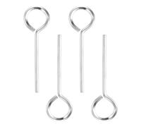 PATIKIL 1/8" Standard Hex Dogging Key, 4 Pack Solid Steel Wrench Door Key with O-Ring Full Loop for Crash Bar, Push Bar Emergency Exit Devices, Silver