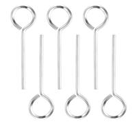 PATIKIL 1/8" Standard Hex Dogging Key, 6 Pack Solid Steel Wrench Door Key with O-Ring Full Loop for Crash Bar, Push Bar Emergency Exit Devices, Silver