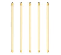 PATIKIL 1/8" x 1/8" NPT Male Brass Pipe Fitting Long Nipple, 10Pcs 12" Long Straight Pipe Fitting Connector Extender for Fuel, Air, Water, Oil, Gas System Connection, 1200PSI