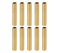 PATIKIL 1/8IP Standard Thread Brass Lamp Pipe Nipple, 10 Pcs 50mm/ 2" Length Hollow Tube Adapter Coupler Connector Pipe Fitting Hardware DIY Repair Part for Lamp Lights