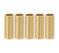 PATIKIL 1/8IP Standard Thread Brass Lamp Pipe Nipple, 5 Pcs 30mm/ 1.2" Length Hollow Tube Adapter Coupler Connector Pipe Fitting Hardware DIY Repair Part for Lamp Lights