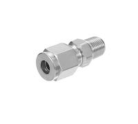 PATIKIL 1/8NPT x 6mm 304 Stainless Steel Compression Tube Fitting, Double Ferrules Compression Tube Fitting Straight Adapter Connect