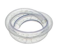 PATIKIL 1-9/16" / 40mm ID Wire Reinforced Hose 2 Meters, PVC Vinyl Suction Tubing High Pressure Chemical Resistant with Spiral Steel Wire for Water Fuel Powder Drain, Clear