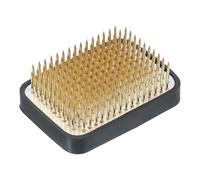 PATIKIL 1.9"x2.7" Flower Frog, Brass Flower Arrangement Holder Square Floral Pin Frogs Ikebana Arranger Tool for Vase Supplies Home Office DIY Craft, Gold