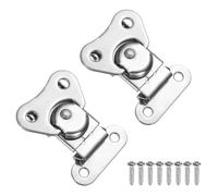 PATIKIL 1.97x1.5" Spring Loaded Butterfly Twist Latch, 2Pcs 304 Stainless Steel Twist Latch & Keeper Toggle Butterfly Draw Latch for Case Box Chest Closure, Silver