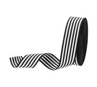 PATIKIL 1" Black and White Striped Grosgrain Ribbon, 10 Yard Polyester Fabric Stripe Craft Ribbon Double Faced Design for Bow Gift Wrapping DIY Making Christmas Decorations