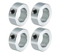 PATIKIL 1" Bore Axle Shaft Collars, 4Pcs Carbon Steel Screw Shaft Collars for Wheelbarrow Industry Machine Tools Agricultural Implements, Silver