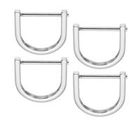 PATIKIL 1" D-Rings Screw in Shackle, 4 Pcs Horseshoe U Shape D Ring Zinc Alloy Semicircle Buckles Replacement for Purse Keychain Collar Accessories Craft, Silver