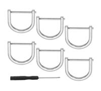 PATIKIL 1" D-Rings Screw in Shackle, 6 Pcs Horseshoe U Shape D Ring Zinc Alloy Semicircle Buckles Replacement for Purse Keychain Collar Accessories Craft, Silver