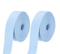 PATIKIL 1" Denim Ribbon, 2 Roll Total 11 Yard Layering Jean Fabric Craft Pure Color Strip for Bow DIY Making Hair Clip Garment Sewing Decorations, Light Blue