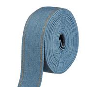 PATIKIL 1" Denim Ribbon, Total 3.3 Yard Layering Jean Fabric Craft Pure Color Strip for Bow DIY Making Hair Clip Garment Sewing Decorations, Blue
