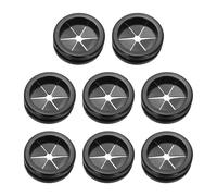 PATIKIL 1" Drill Hole Rubber Grommets, 8Pcs Desk Grommet Cable Grommet Hole Cover Cord Organizer for Office Home Table Countertop, Black