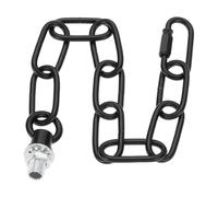 PATIKIL 1 ft Light Fixture Chain, 1 Set Lighting Chain Metal Looping Link with Quick Link Screw Lock Connectors Up to 110 lbs for Pendant Lights Chandeliers Swag Lights, Black